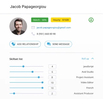Профиль с навыками